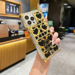 Iphone 15 Gold Bling Case Black Iphone 15 Gold Bling Case Black
