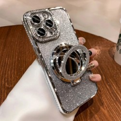 Magsafe Diamond Deco Glittering Bling Case Silver Iphone 16 Magsafe Diamond Deco Glittering Bling Case Silver Iphone 16