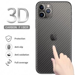 Carbon Fiber Soft Semi-Transparent Film Protector on Glass Back of Iphone XS Max Carbon Fiber Soft Semi-Transparent Film Protector on Glass Back of Iphone XS Max