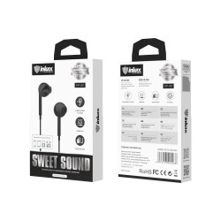 INKAX HD Streo Earphone Aux 3.5mm Black