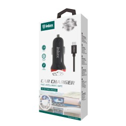 Inkax Car Charger Dual USB port 3.1A wiht Type C Cable