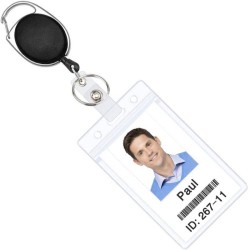 Retractable Key Ring Holder with ID Card Case Max. 60cm (12 Mixed color/Pack) Retractable Key Ring Holder with ID Card Case Max. 60cm (12 Mixed color/Pack)