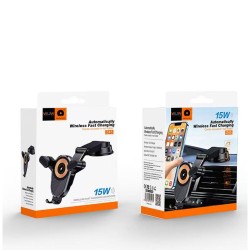WUW Wireless Fast Charging 15W Car Holder with Suction Holder