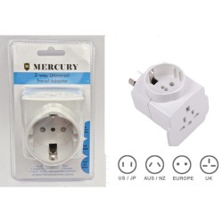 International Travel Adaptor NZ Plug (UK/EU/USA/AU) (SAA Certified) - No DC International Travel Adaptor NZ Plug (UK/EU/USA/AU) (SAA Certified) - No DC