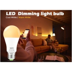 Wifi Dimmablel Smart Light Bulb 15W Operating with Alexa, Google and Smart Phone E27 Warm White (Screw) - No DC Wifi Dimmablel Smart Light Bulb 15W Operating with Alexa, Google and Smart Phone E27 Warm White (Screw) - No DC