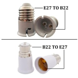 B22 to E27 adapter and E27 to B22 socket adapter B22 to E27 adapter and E27 to B22 socket adapter