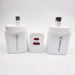 Power Plug PD Charger 30W Type C + Qulacomm 3.0 USB Port Power Plug PD Charger 30W Type C + Qulacomm 3.0 USB Port