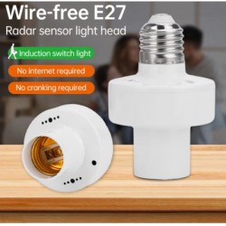 Motion Sensor LED Night Lamp Socket Base E27 AC 85-265V Delay Time Adjustable Switch Motion Sensor LED Night Lamp Socket Base E27 AC 85-265V Delay Time Adjustable Switch