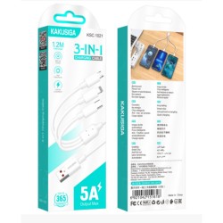 Kakusiga 3 in 1 (Lightning / Type C / Micro) USB Charging Charging Cable 1.2 Meter
