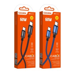 Kakusiga Fast Charging Cable 3A 2 Meter Type C to Type C PD 60W Kakusiga Fast Charging Cable 3A 2 Meter Type C to Type C PD 60W