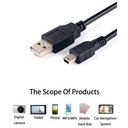 USB Cable MP3 1 Meter (12ea/Pack) - No DC