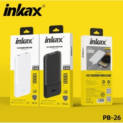 Inkax Power Bank Dual Port 2.4A Output 10000 mAh White