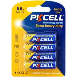 PKCELL Carbon Battery AA 1.5V R6P 4ea/Card Duration : 95 min. (12card/pack) PKCELL Carbon Battery AA 1.5V R6P 4ea/Card Duration : 95 min. (12card/pack)