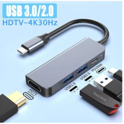 Type C HUB 4 in 1 (Type C + USB 3.0 x 2 port + HDMI)