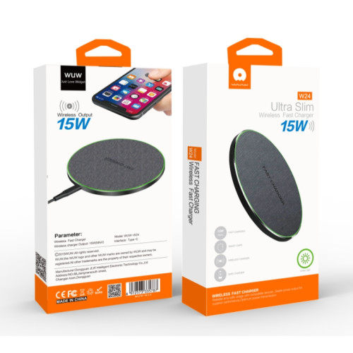 WUW Wireless Charger 15W Ultra Slim
