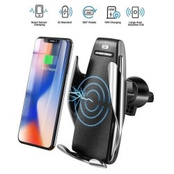 Qi Wireless Fast Car Charger 10W with car holder Sensor-activated Clamping and Unclamping S5