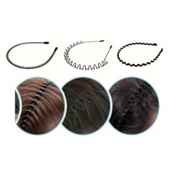Metal Wave Headband 3 Design/Card (12card/Pack) Metal Wave Headband 3 Design/Card (12card/Pack)