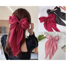 Fashion Chiffon Ribbon with Long Tail Hair Clip (12ea/3 Color Mixed/ Pack) Fashion Chiffon Ribbon with Long Tail Hair Clip (12ea/3 Color Mixed/ Pack)