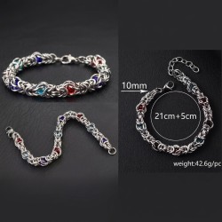 316L Stainless Steel Cuban Chain Bracelet 19cm+5cm For Women and Men 316L Stainless Steel Cuban Chain Bracelet 19cm+5cm For Women and Men