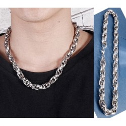 316L Stainless Steel Cuban Chain Necklace 50 For Women and Men 316L Stainless Steel Cuban Chain Necklace 50 For Women and Men