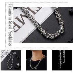 316L Stainless Steel Cuban Chain Necklace 50 For Women and Men 316L Stainless Steel Cuban Chain Necklace 50 For Women and Men