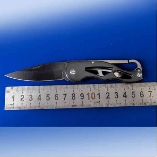 Foldable Pocket Knife with Blister Packing Black 16cm