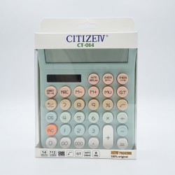 Citizetv Colored High Quality 14 Digits Calculator Large Round Keys (180X145X25MM) Citizetv Colored High Quality 14 Digits Calculator Large Round Keys (180X145X25MM)