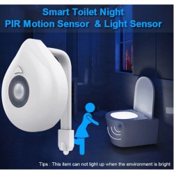 PIR Motion Sensor Toilet Seat Waterproof Night Light 8 Color PIR Motion Sensor Toilet Seat Waterproof Night Light 8 Color