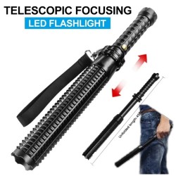Self-defense Telscophic Baton with Flashlight Rechargeable Max. 45cm Self-defense Telscophic Baton with Flashlight Rechargeable Max. 45cm