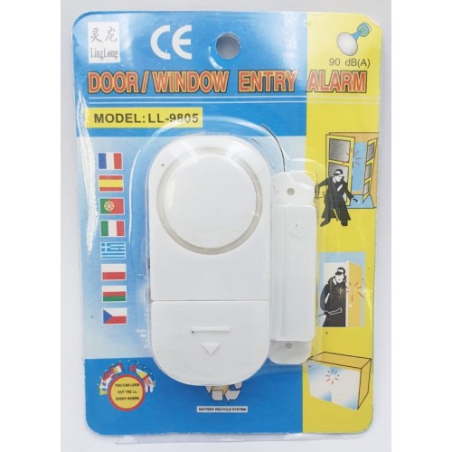 90 dB Sound Emergency Magnetic Sensor Alarm Device for Window and Door (12ea/pack)