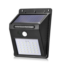 Solar Powered 30 LED Garden Wall Light with PIR Motion Sensor - No DC Solar Powered 30 LED Garden Wall Light with PIR Motion Sensor - No DC