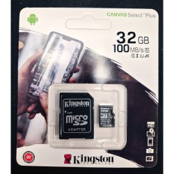 Kingston 32GB Micro SD Card High Speed 100MB/s for Camera Recording - No DC