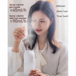 Ultrasonic Air Humidifier wiht Warm Night Light Rechargeable Battery 2000mAh - No DC Ultrasonic Air Humidifier wiht Warm Night Light Rechargeable Battery 2000mAh - No DC