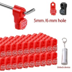 Anti-Theft Lock for Display Hook 6mm White (20ea/Pack) ($0.50/ea) - No DC Anti-Theft Lock for Display Hook 6mm White (20ea/Pack) ($0.50/ea) - No DC